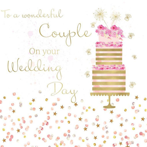 Picture of WONDERFUL COUPLE ON YOUR  WEDDING DAY CARD